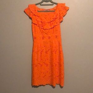 Orange Fitted Dress